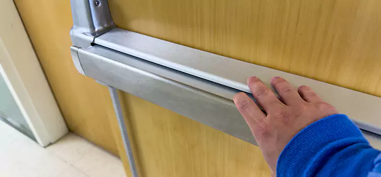 Installing a Push Bar on a Door Hot Springs